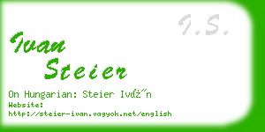 ivan steier business card